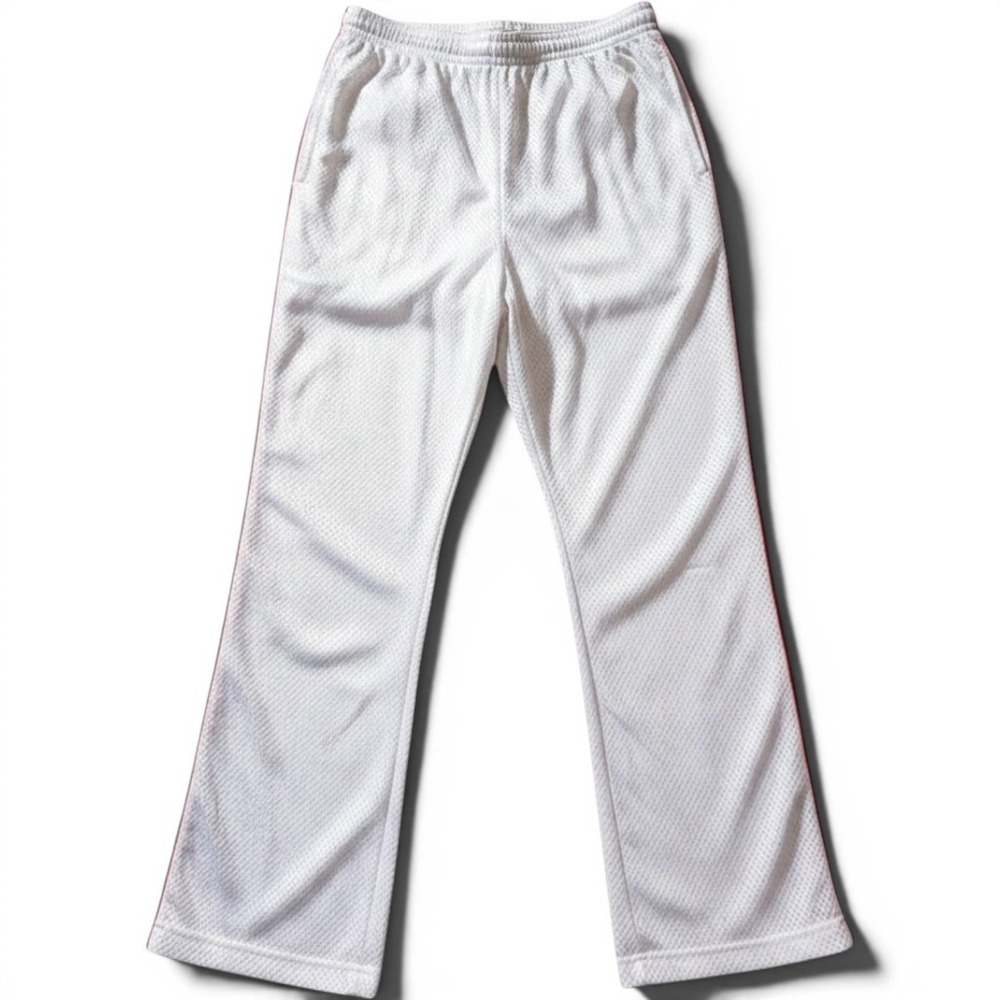 Nike Vintage 90s Red Swoosh Tag Mesh Athletic Track Pants Mens XL White Joggers